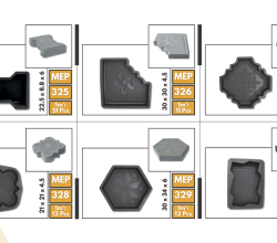 MOULES EN PLASTIQUE POUR PAVÉS – MODÈLES VARIÉS DISPONIBLES..!