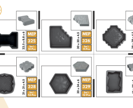 MOULES EN PLASTIQUE POUR PAVÉS – MODÈLES VARIÉS DISPONIBLES..!