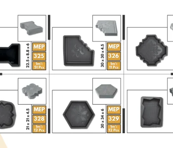 MOULES EN PLASTIQUE POUR PAVÉS – MODÈLES VARIÉS DISPONIBLES..!
