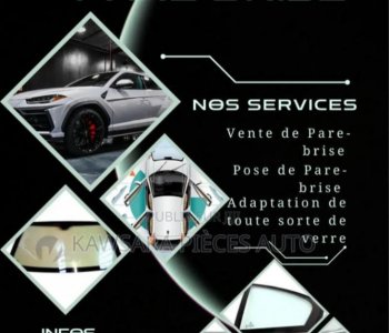 Pare-brise avant, arrière, verre de porte et déflecteur