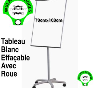 Tableau blanc effaçable avec Roues